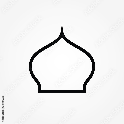 mosque icon vector. mosque sign on white background. mosque icon for web and app