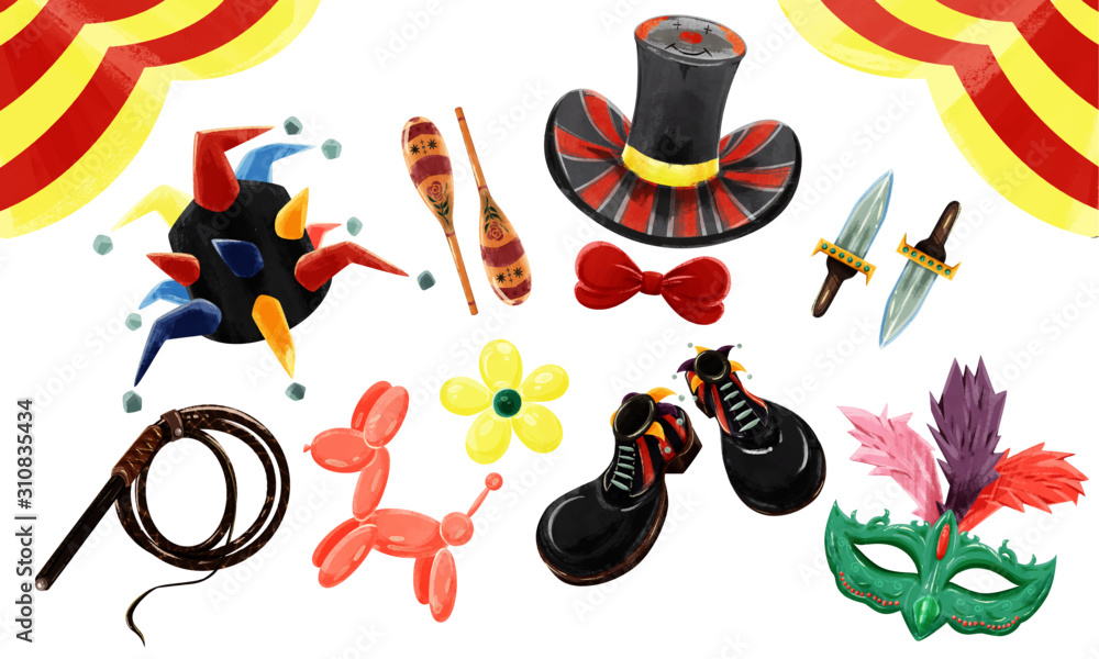 サーカス小道具イラスト Stock Vector Adobe Stock