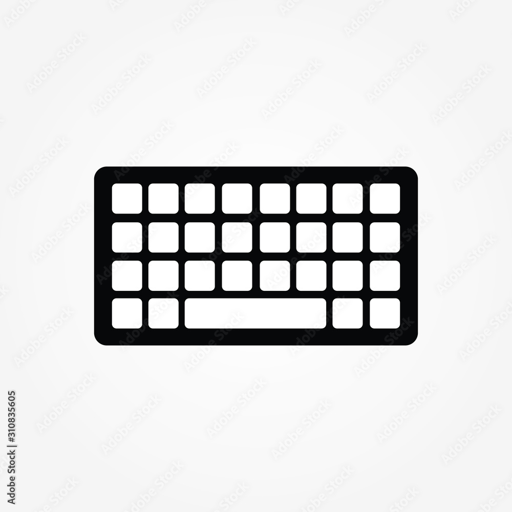Vecteur Stock Keyboard vector icon. Keyboard linear sign. Computer keyboard  icon. EPS 10 clavier flat symbol. | Adobe Stock