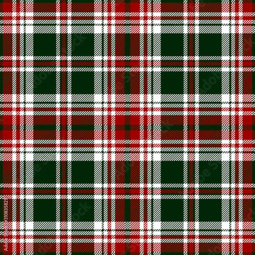 Christmas festive tartan plaid. Decorative textile pattern.