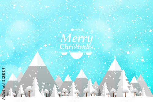 Abstract Merry Christmas theme background of white and gray paper cut decorative design. illustration vector eps10
