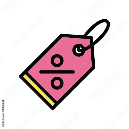 finance banking and money related percentage tag vector in editable stroke
