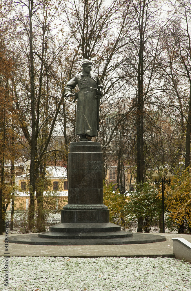 Monument to Mikhail Frunze in Ivanovo. Russia