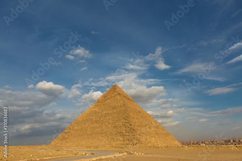 Great pyramids on the plateau of Giza  Egypt  Africa.