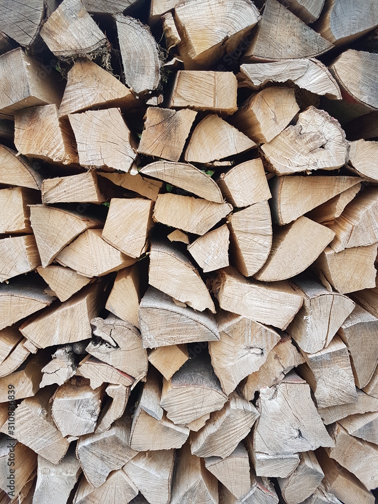 Fototapeta premium Stapel Brennholz Holzscheite