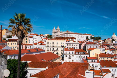 View of Lisbon city from Alfama district  Portugal .