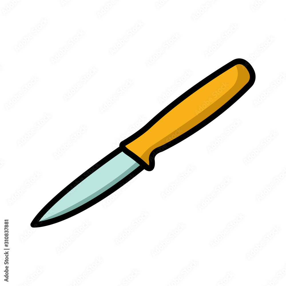 paring knife - kitchen utensils icon vector design template paring knife - kitchen utensils icon vector design template
