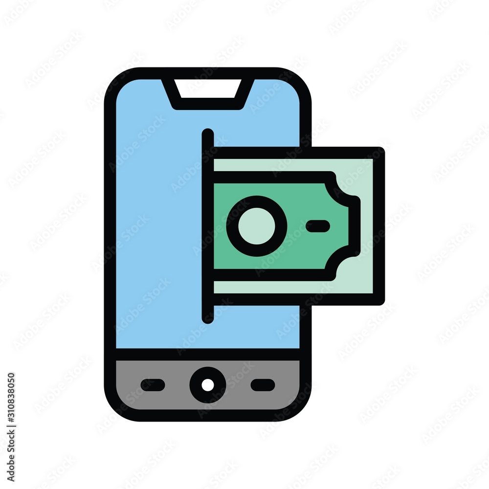 finance, banking and money related bank note and mobile phone vector with editable stroke finance, banking and money related bank note and mobile phone vector with editable stroke