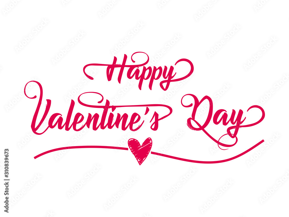 Valentines Day card design. heart with hand drawn typographic lettering isolated on background. Vector love Illustration of a Valentines Day EPS10. Valentines Day card design. heart with hand drawn typographic lettering isolated on background. Vector love Illustration of a Valentines Day EPS10.