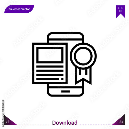 license icon vector . Best modern, simple, isolated, application ,passive-incomes icons, logo, flat icon for website design or mobile applications, UI / UX design vector format