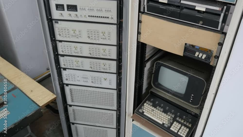 View Of Old Computer And Electronic Equipment View Of Old Computer And Electronic Equipment