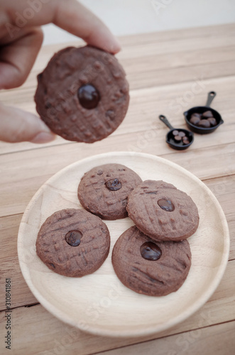 Homemade Cookies Chocolate, Hand Pick One to Eat