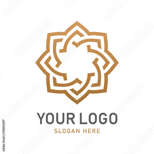 Luxury Geometric Gold Logo Design