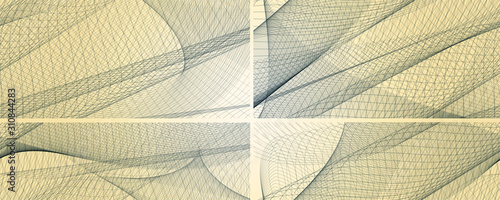 Abstract gray ribbon on a white background. Vector illustration EPS 10.