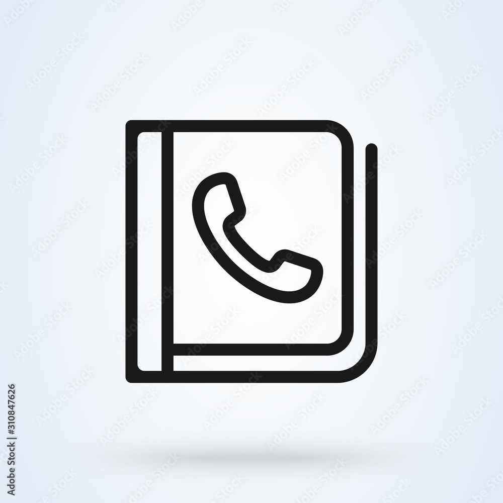 contacts, phone book. Simple vector modern icon design illustration. contacts, phone book. Simple vector modern icon design illustration.