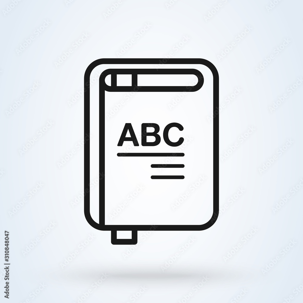 Book line symbol, Simple modern icon design illustration. Book line symbol, Simple modern icon design illustration.