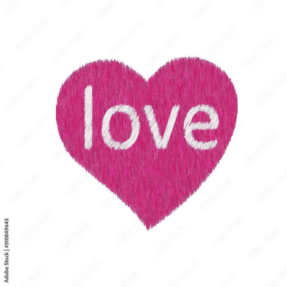 Kompozycje i ilustracje Valentines day pink hearts with love Kompozycje i ilustracje Valentines day pink hearts with love