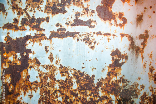 texture of old rusty iron with peeling paint © Владимир Крышковец