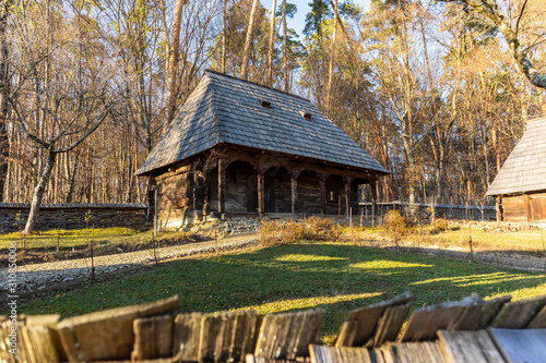 Romanian traditional houses. Duplex of potters