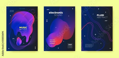 Abstract Fluid Poster. Music Party. Trance Dj 