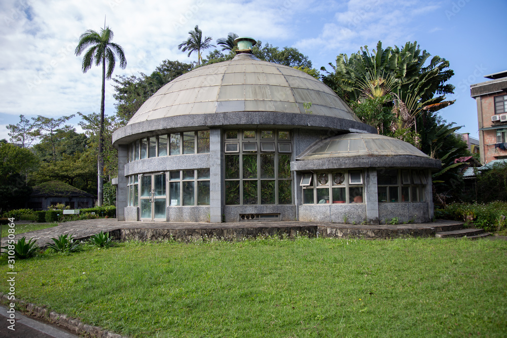 A greenhouse with dome at the Taipei Botanical Garden. -Taipei, Taiwan.