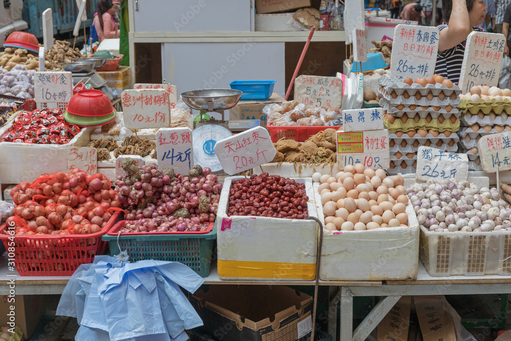 Food Market Stall in Hong Kong