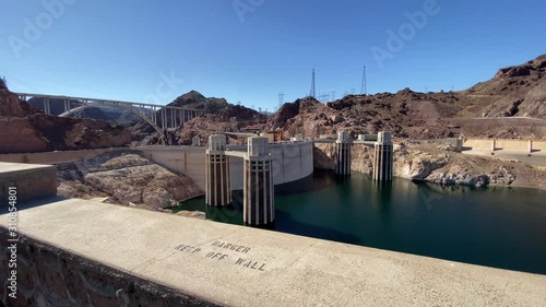 The massive Hoover Dam and Lake Mead on the border of Nevada and Arizona.