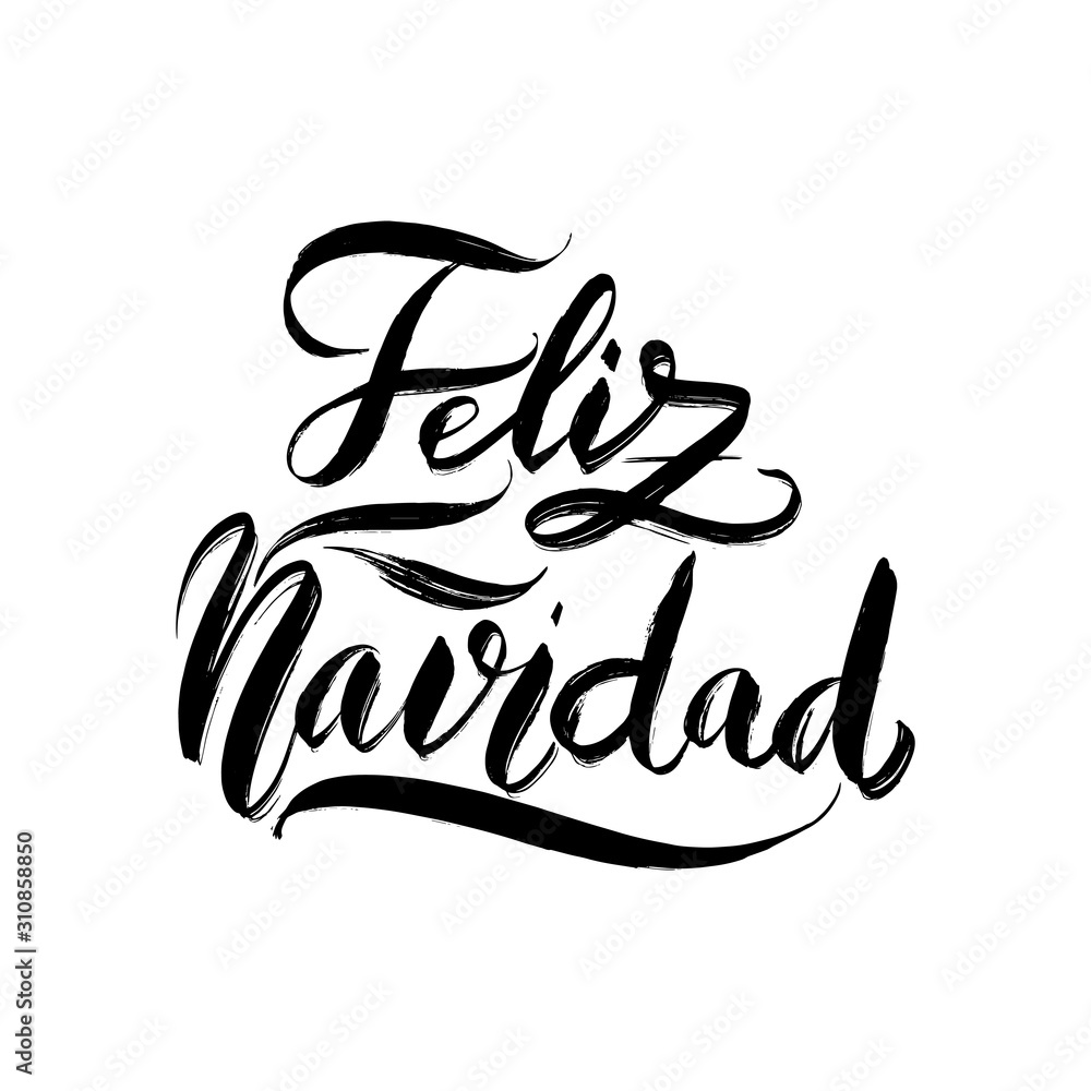 Fototapeta premium Vector calligraphy illustration isolated on white background.
