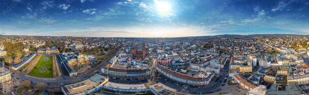 Fototapeta premium wiesbaden aerial 360°