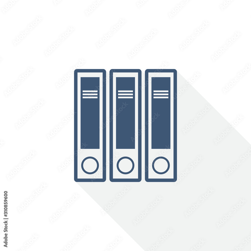 Binder vector icon, folder, document, file concept flat design illustration for web design and mobile applications Binder vector icon, folder, document, file concept flat design illustration for web design and mobile applications