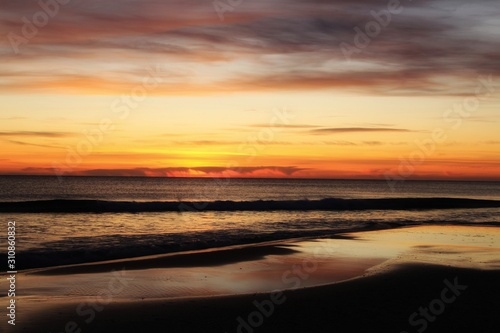 Sunrise on the beach in Arenales del Sol  Alicante