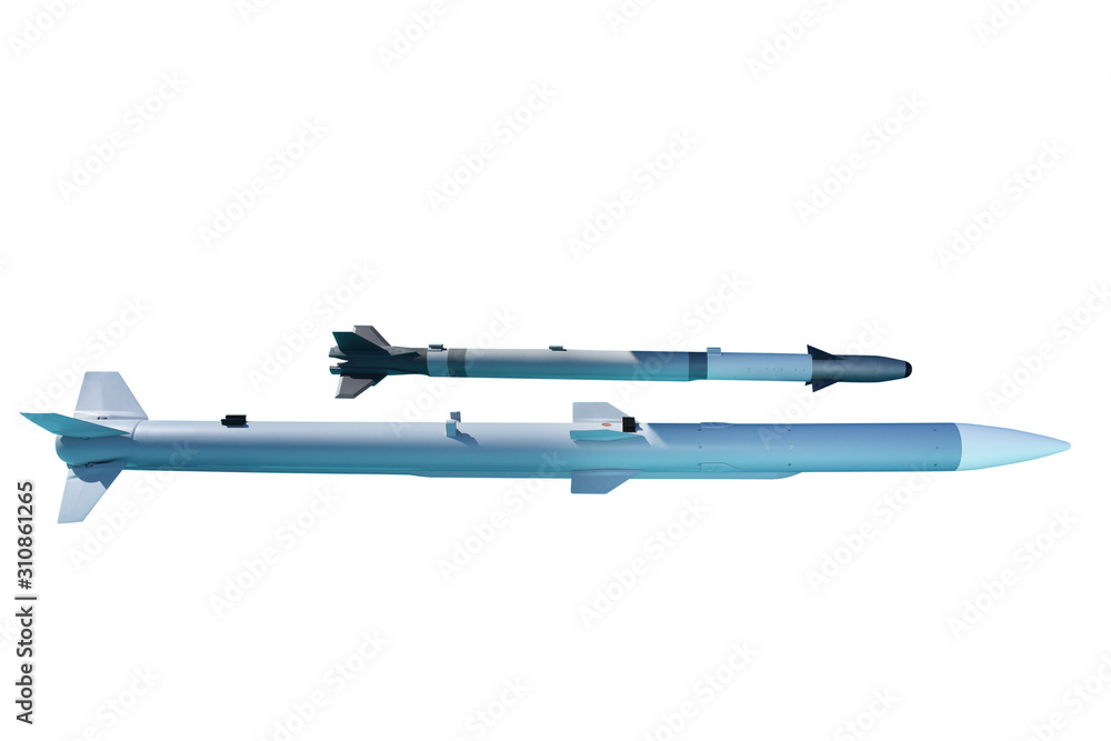 Military missiles isolated on white with clipping path Military missiles isolated on white with clipping path