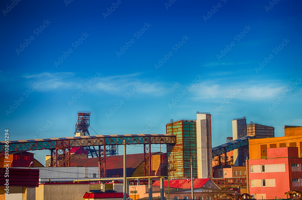 Mining and processing plant. Sylvinite mining. Belarus. Saligorsk. The first mine.