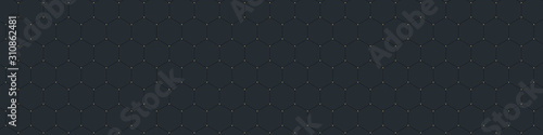 Exclusive banner template. A stylish design with golden pins. Delicate and subtle lines. Moody dark background color. Premium vector illustration.