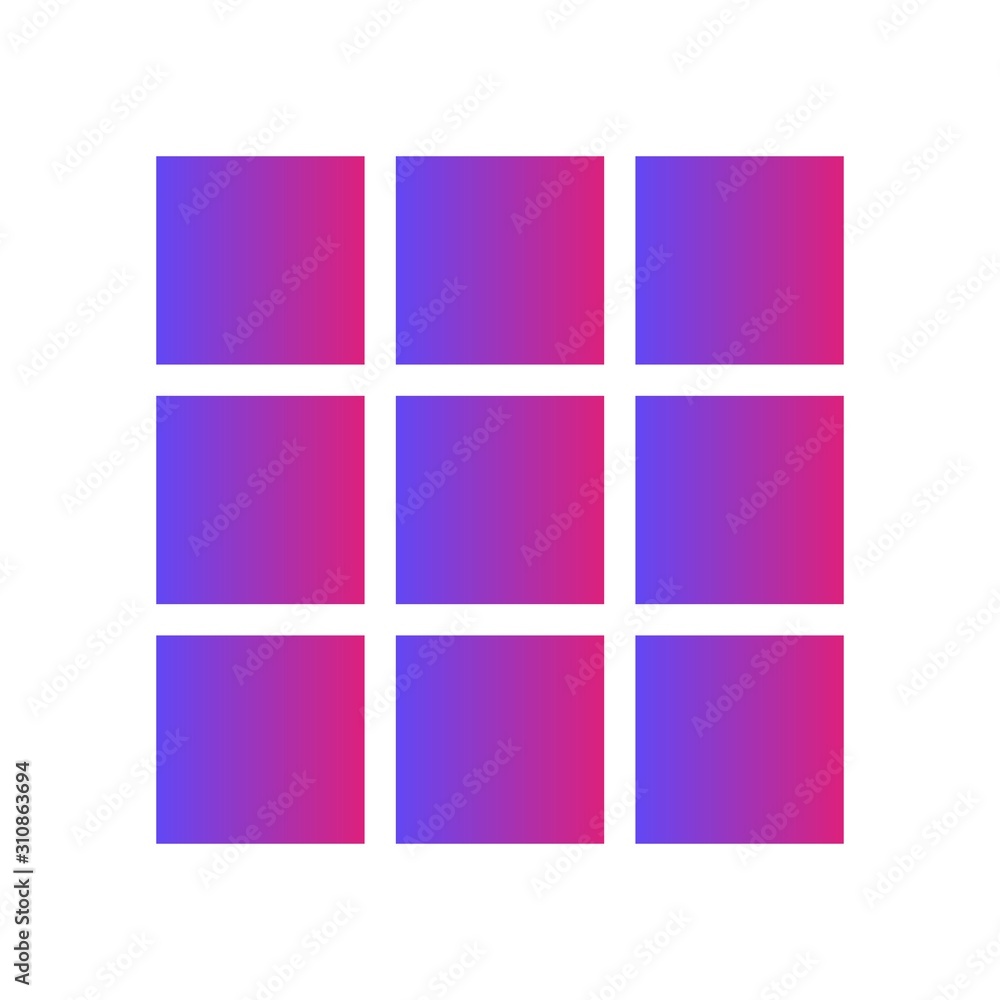 Glyph Gradient List icon isolated on background