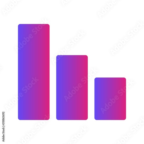 Glyph Gradient Signal icon isolated on background