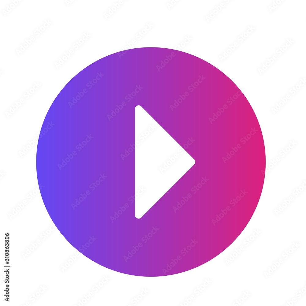 Glyph Gradient Play icon isolated on background Glyph Gradient Play icon isolated on background