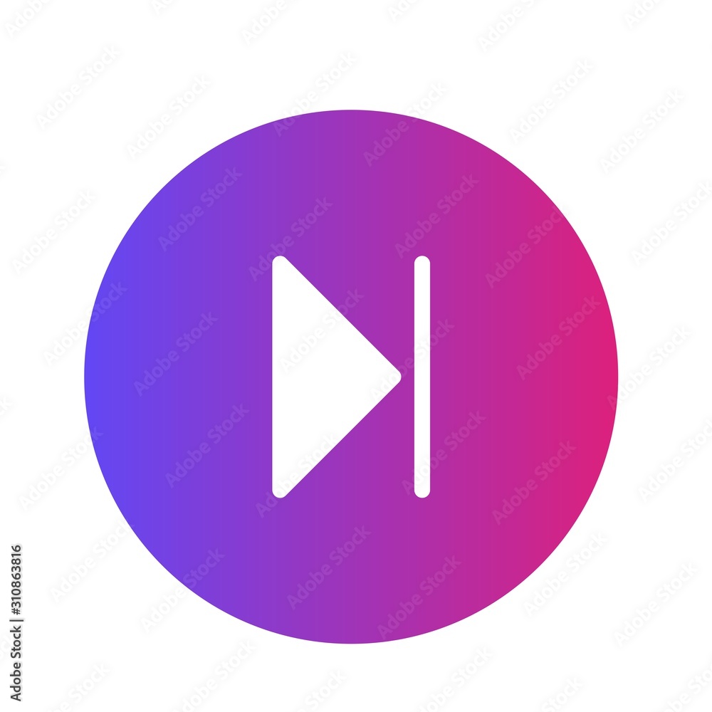 Glyph Gradient Forward icon isolated on background Glyph Gradient Forward icon isolated on background