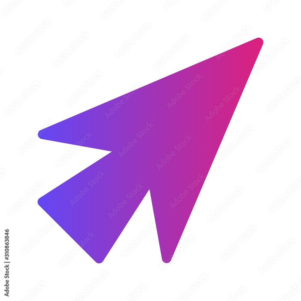 Glyph Gradient Cursor icon isolated on background Glyph Gradient Cursor icon isolated on background