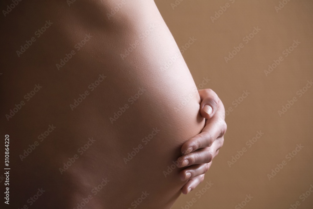 Pregnant Woman Touching Tummy Pregnant Woman Touching Tummy