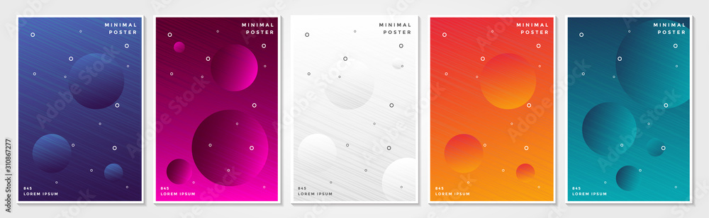 Minimal covers design. abstract geometric circle background 