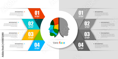 Infographic design template. Creative concept with 4 steps