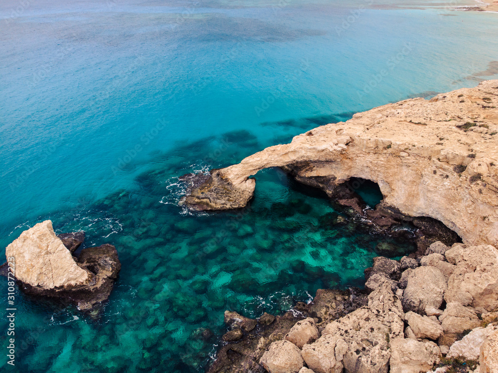Fototapeta premium The bridge of love or love bridge. CYPRUS - Natural rocky 