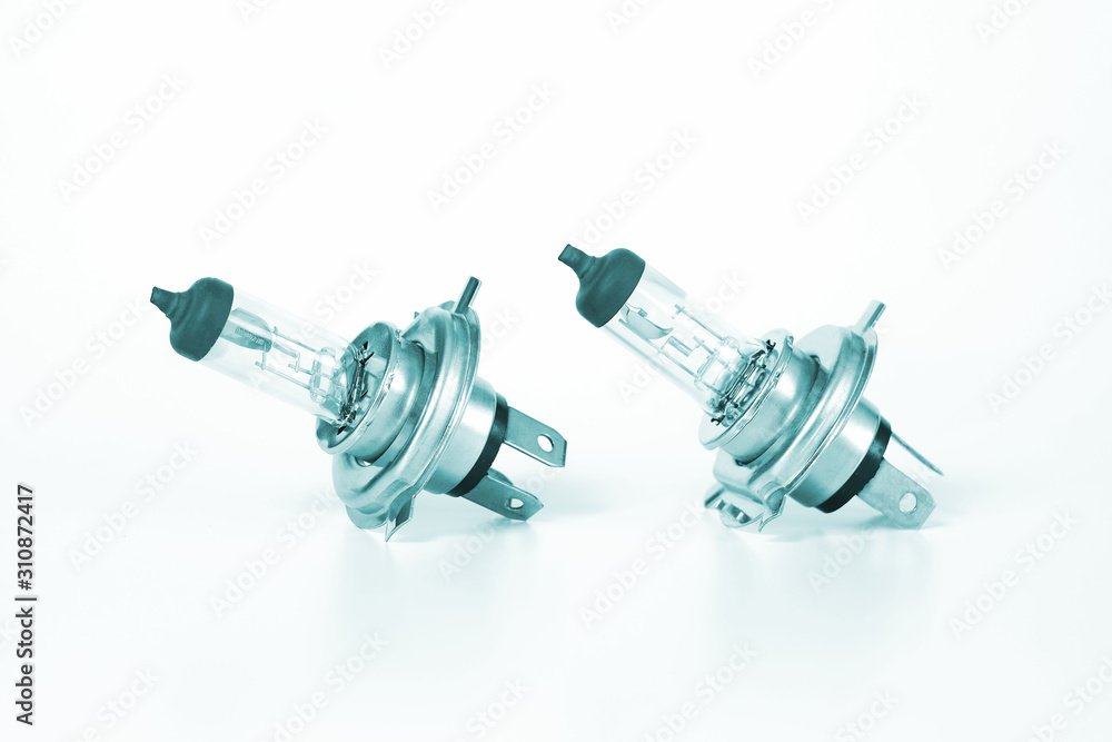 Halogen Auto Bulb. Isolated on white background. Car light bulb Halogen Auto Bulb. Isolated on white background. Car light bulb