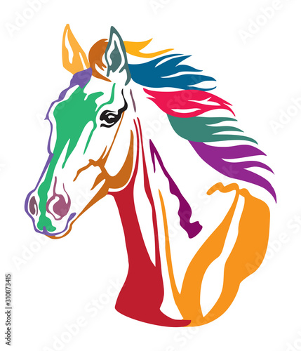 Colorful decorative horse 8