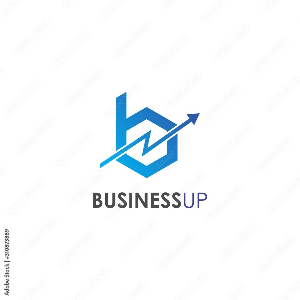 Business Up logo simple and modern Business Up logo simple and modern