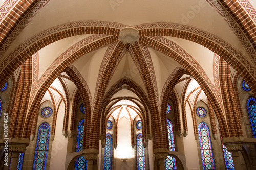 Ceiling of a church with windows