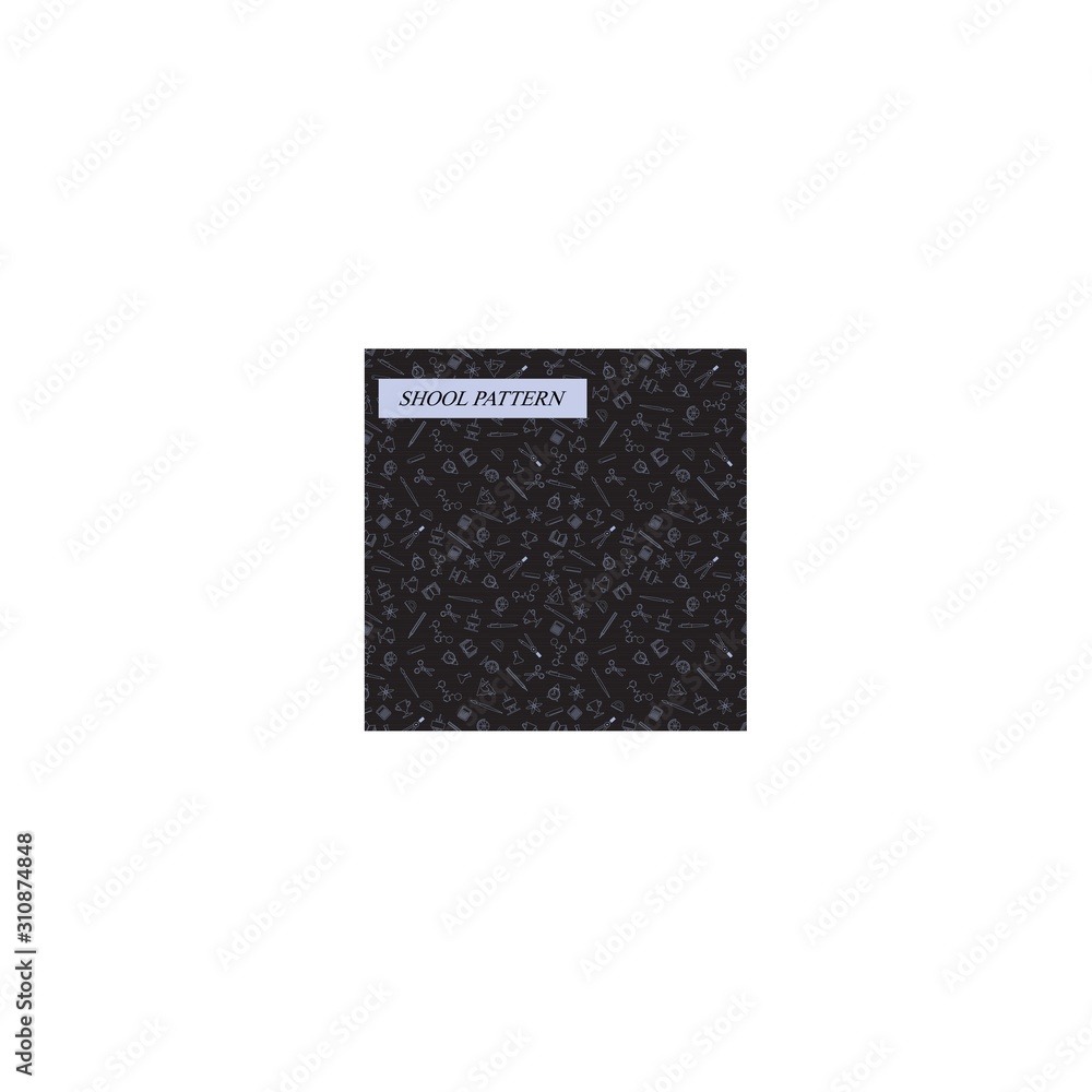 Seamless vector school background. Education pattern with modern line style colored icons Seamless vector school background. Education pattern with modern line style colored icons