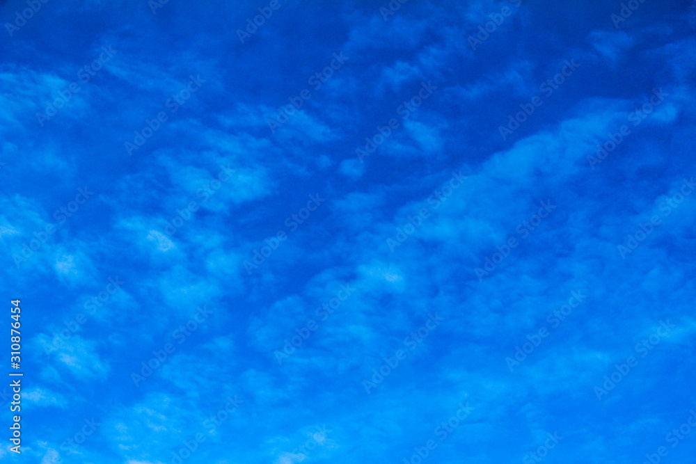 Blue morning sky with white clouds white clouds on blue sky