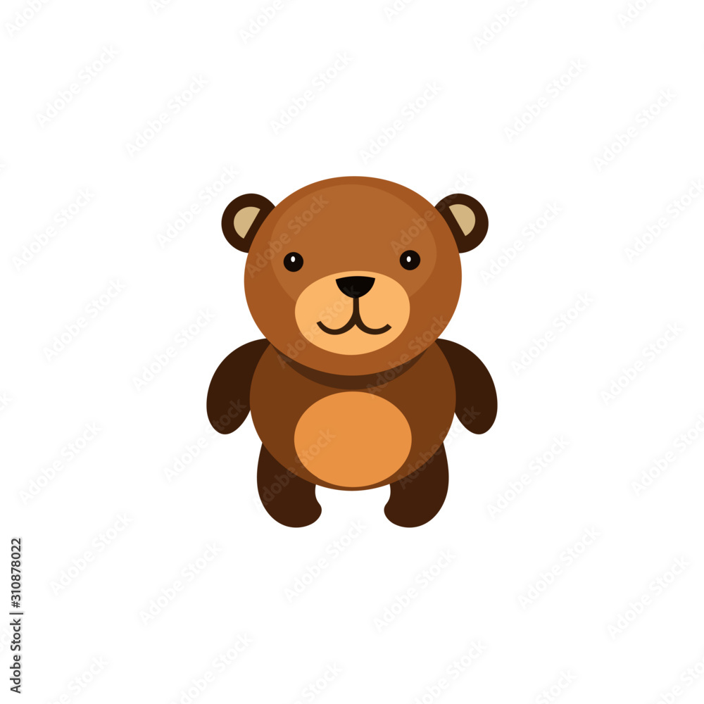 Obraz premium Christmas teddy bear isolated on white background